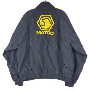 MATCO TOOLS Jacket Mens XL Black Gold Embroidered Spell Out Outdoor Workwear